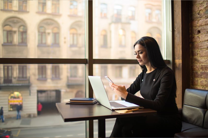 business woman working